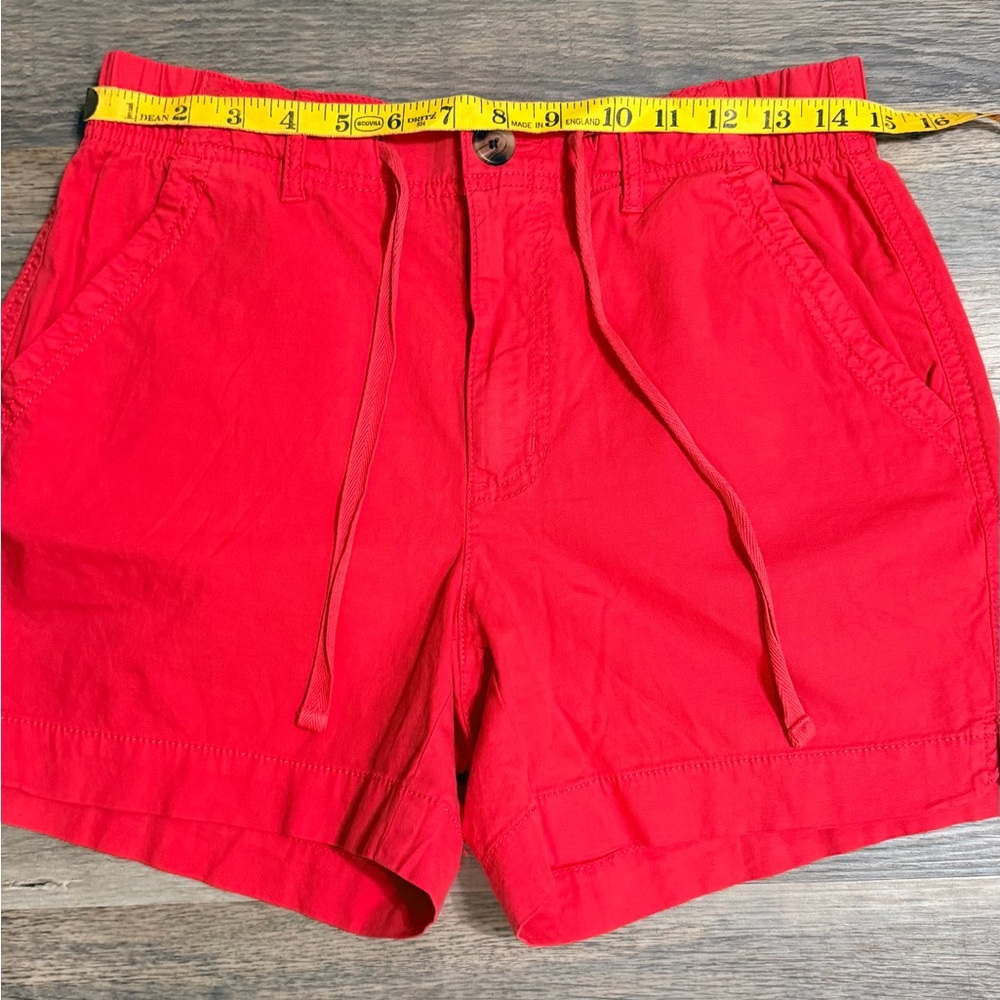 Sonoma Women's Vibrant Red Flat Front Shorts 97%Cotton 3%Spandes - Picture 10 of 11